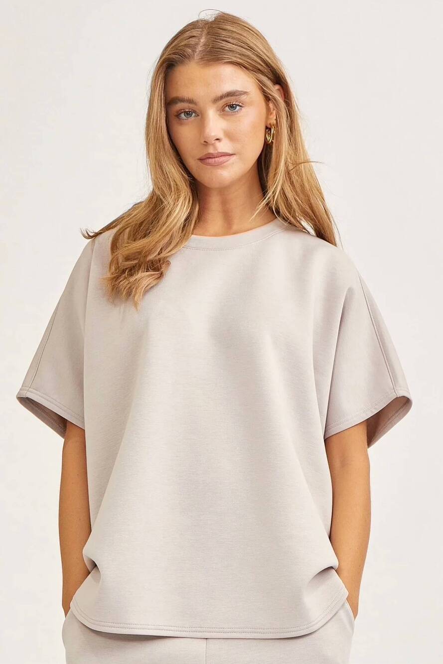 NEW DEAR SCARLETT poncho top + bell bottom modal set in grey - Picture 3 of 3